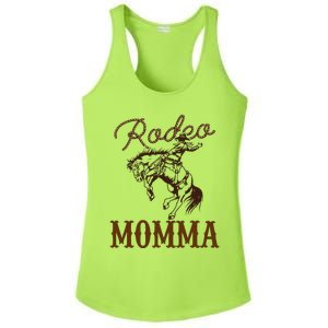 Momma 1st First Birthday Cowboy Mom Western Rodeo Party Ladies PosiCharge Competitor Racerback Tank