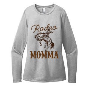 Momma 1st First Birthday Cowboy Mom Western Rodeo Party Womens CVC Long Sleeve Shirt