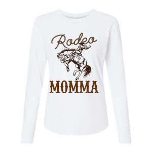 Momma 1st First Birthday Cowboy Mom Western Rodeo Party Womens Cotton Relaxed Long Sleeve T-Shirt