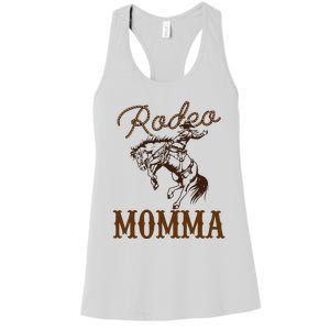 Momma 1st First Birthday Cowboy Mom Western Rodeo Party Women's Racerback Tank