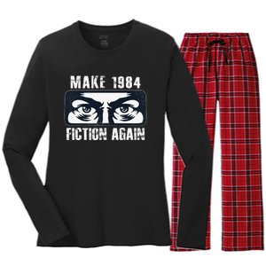 Make 1984 Fiction Again Big Brother is Watching you Women's Long Sleeve Flannel Pajama Set 