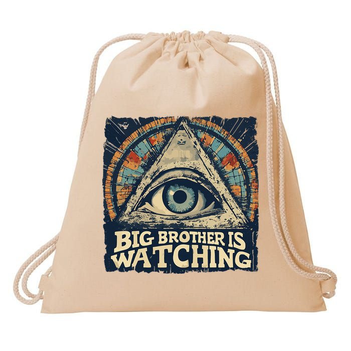 Make 1984 Fiction Again Big Brother Is Watching You Drawstring Bag