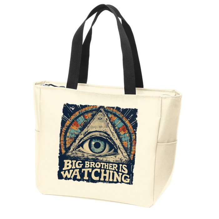 Make 1984 Fiction Again Big Brother Is Watching You Zip Tote Bag