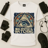 Make 1984 Fiction Again Big Brother Is Watching You Cooling Performance Crew T-Shirt