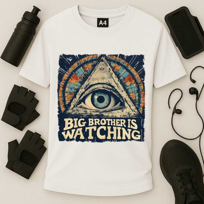 Make 1984 Fiction Again Big Brother Is Watching You Cooling Performance Crew T-Shirt