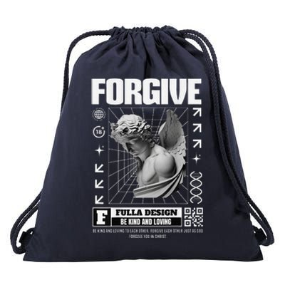 Matthew 1347 Forgive Christian Jesus Streetware Pastor Drawstring Bag