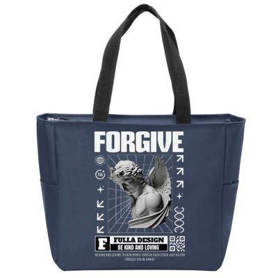 Matthew 1347 Forgive Christian Jesus Streetware Pastor Zip Tote Bag