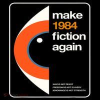 Make 1984 Fiction Again Stripe Pom Pom Beanie
