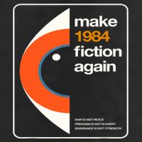 Make 1984 Fiction Again 7 Panel Mesh Trucker Snapback Hat