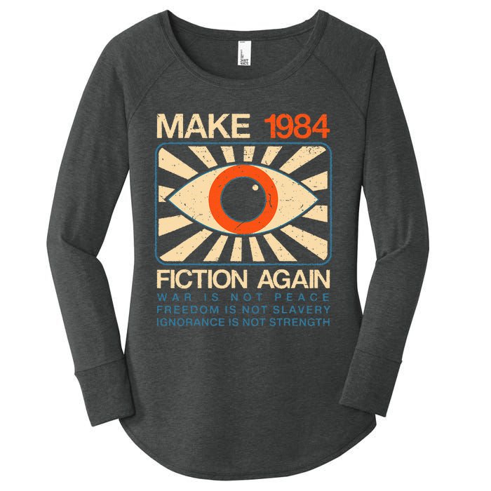 Make 1984 Fiction Again Dystopian Women's Perfect Tri Tunic Long Sleeve Shirt