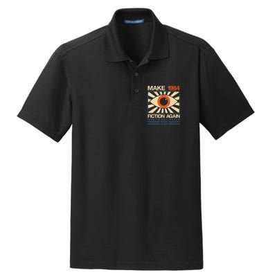 Make 1984 Fiction Again Dystopian Dry Zone Grid Polo
