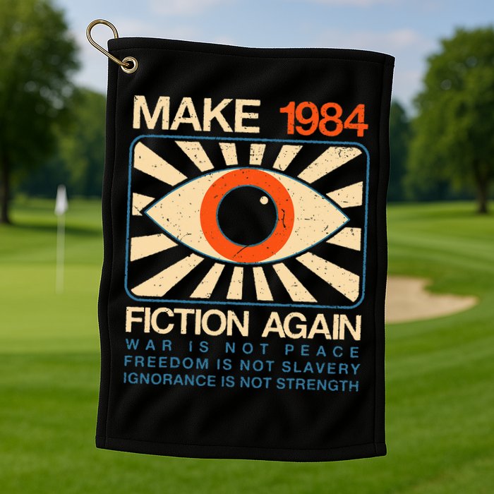 Make 1984 Fiction Again Dystopian Golf Towel