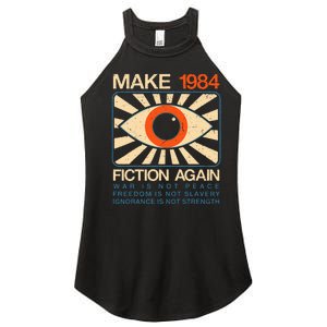 Make 1984 Fiction Again Dystopian Women's Perfect Tri Rocker Tank