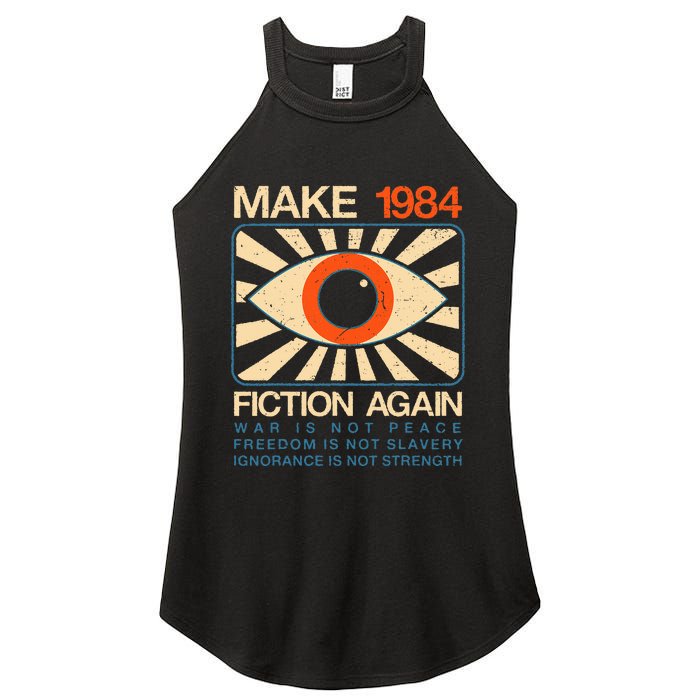 Make 1984 Fiction Again Dystopian Women's Perfect Tri Rocker Tank