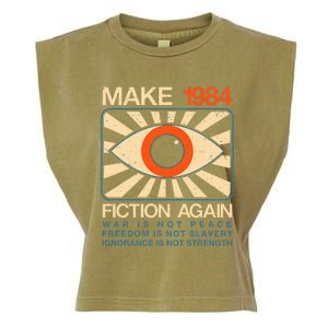 Make 1984 Fiction Again Dystopian Garment-Dyed Women's Muscle Tee