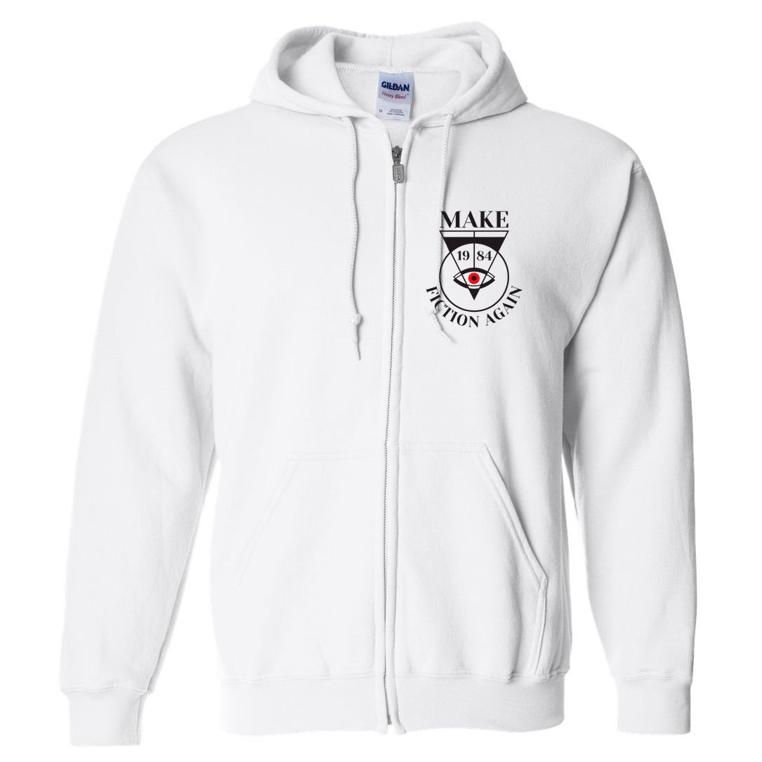 Make 1984 Fiction Again Anti Communism Freedom Full Zip Hoodie