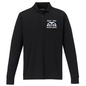 Make 1984 Fiction Again Performance Long Sleeve Polo