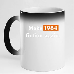 Make 1984 Fiction Again 11oz Black Color Changing Mug