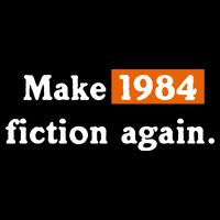 Make 1984 Fiction Again Cropped Pullover Crew
