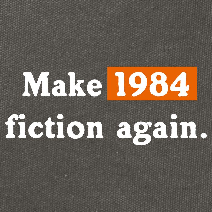 Make 1984 Fiction Again Cotton Canvas Backpack