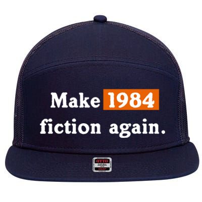 Make 1984 Fiction Again 7 Panel Mesh Trucker Snapback Hat