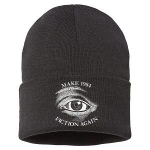 Make 1984 Fiction Again Libertarian Orwellian Orwell 1984 Sustainable Knit Beanie