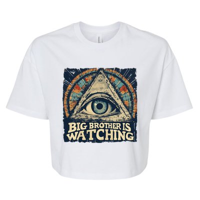 Make 1984 Fiction Again Big Brother Is Watching You Bella+Canvas Jersey Crop Tee