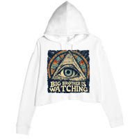 Make 1984 Fiction Again Big Brother Is Watching You Crop Fleece Hoodie