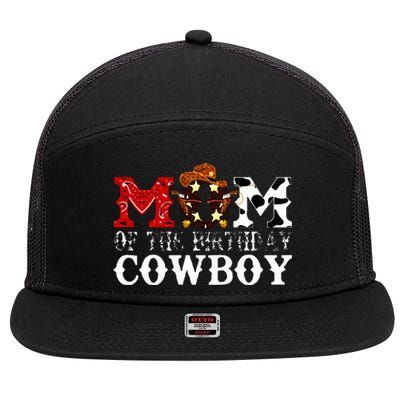 Mom 1st First Birthday Cowboy Western Rodeo 7 Panel Mesh Trucker Snapback Hat