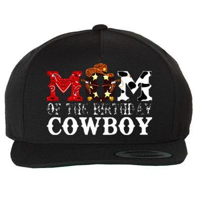 Mom 1st First Birthday Cowboy Western Rodeo Wool Snapback Cap