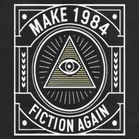 Make 1984 Fiction Again Allseeing Eye Dystopian 15oz Campfire Ceramic Mug
