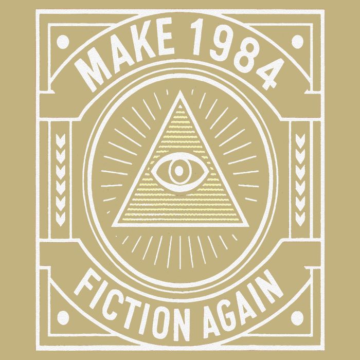 Make 1984 Fiction Again Allseeing Eye Dystopian Performance Shirt