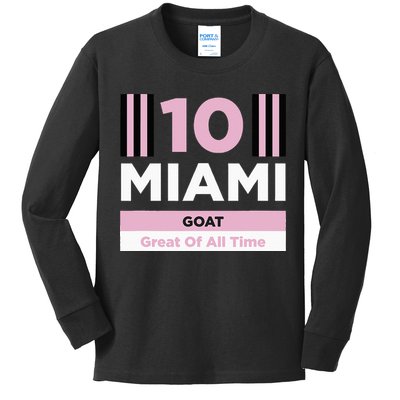 Miami 10 GOAT Kids Long Sleeve Shirt