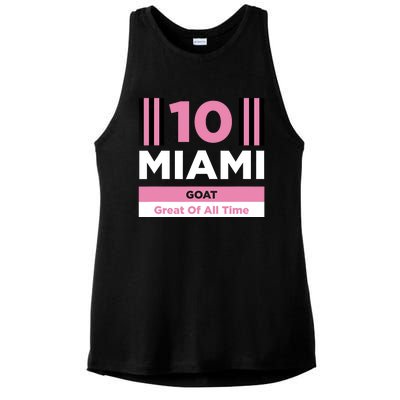 Miami 10 GOAT Ladies PosiCharge Tri-Blend Wicking Tank