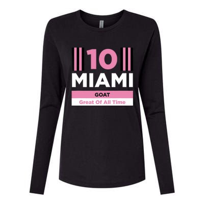 Miami 10 GOAT Womens Cotton Relaxed Long Sleeve T-Shirt