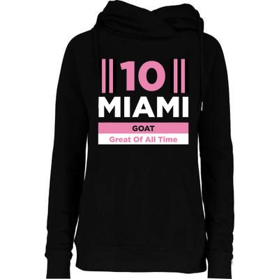 Miami 10 GOAT Womens Funnel Neck Pullover Hood