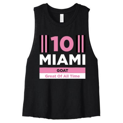 Miami 10 GOAT Women's Racerback Cropped Tank