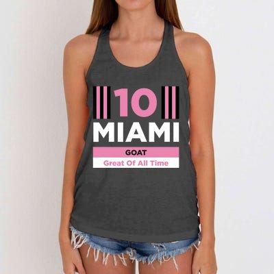 Miami 10 GOAT Women's Knotted Racerback Tank