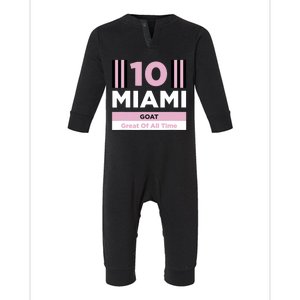 Miami 10 GOAT M10 Fan Soccer Fan Infant Fleece One Piece