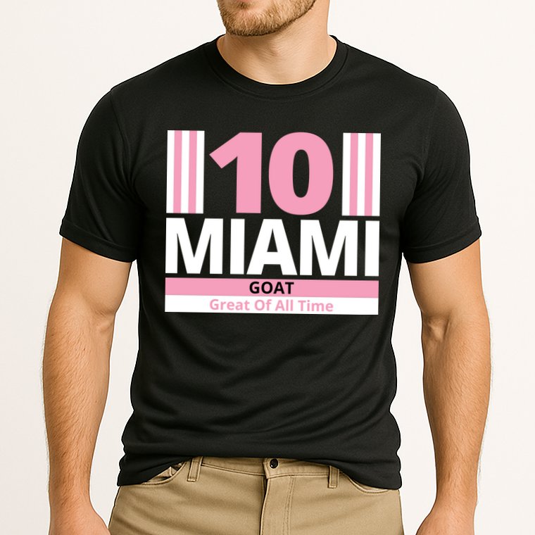 Miami 10 Goat Great Of All Time Performance Shirt