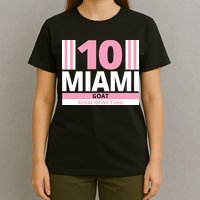 Miami 10 Goat Great Of All Time T-Shirt