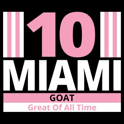 Miami 10 Goat Great Of All Time T-Shirt