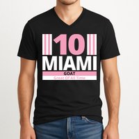 Miami 10 Goat Great Of All Time V-Neck T-Shirt