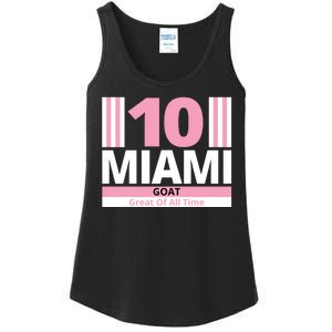 Miami 10 Goat Great Of All Time Ladies Essential Tank