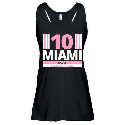 Miami 10 Goat Great Of All Time Ladies Essential Flowy Tank