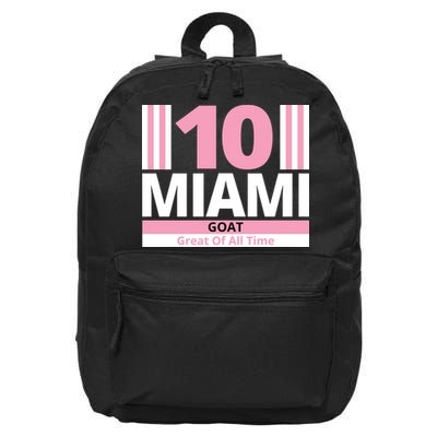 Miami 10 Goat Great Of All Time 16 in Basic Backpack