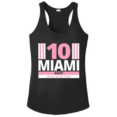 Miami 10 Goat Great Of All Time Ladies PosiCharge Competitor Racerback Tank
