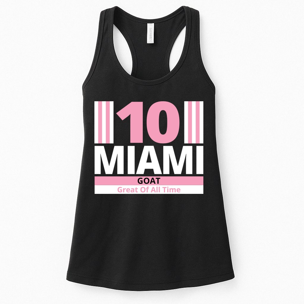 Miami 10 Goat Great Of All Time Womens Tank Top
