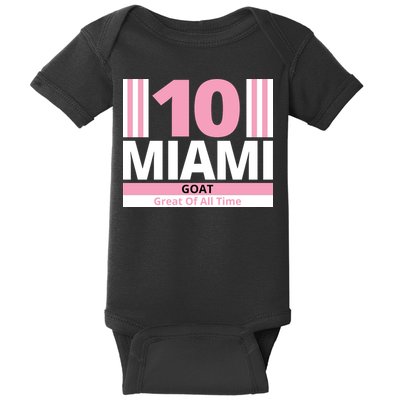 Miami 10 Goat Great Of All Time Baby Bodysuit