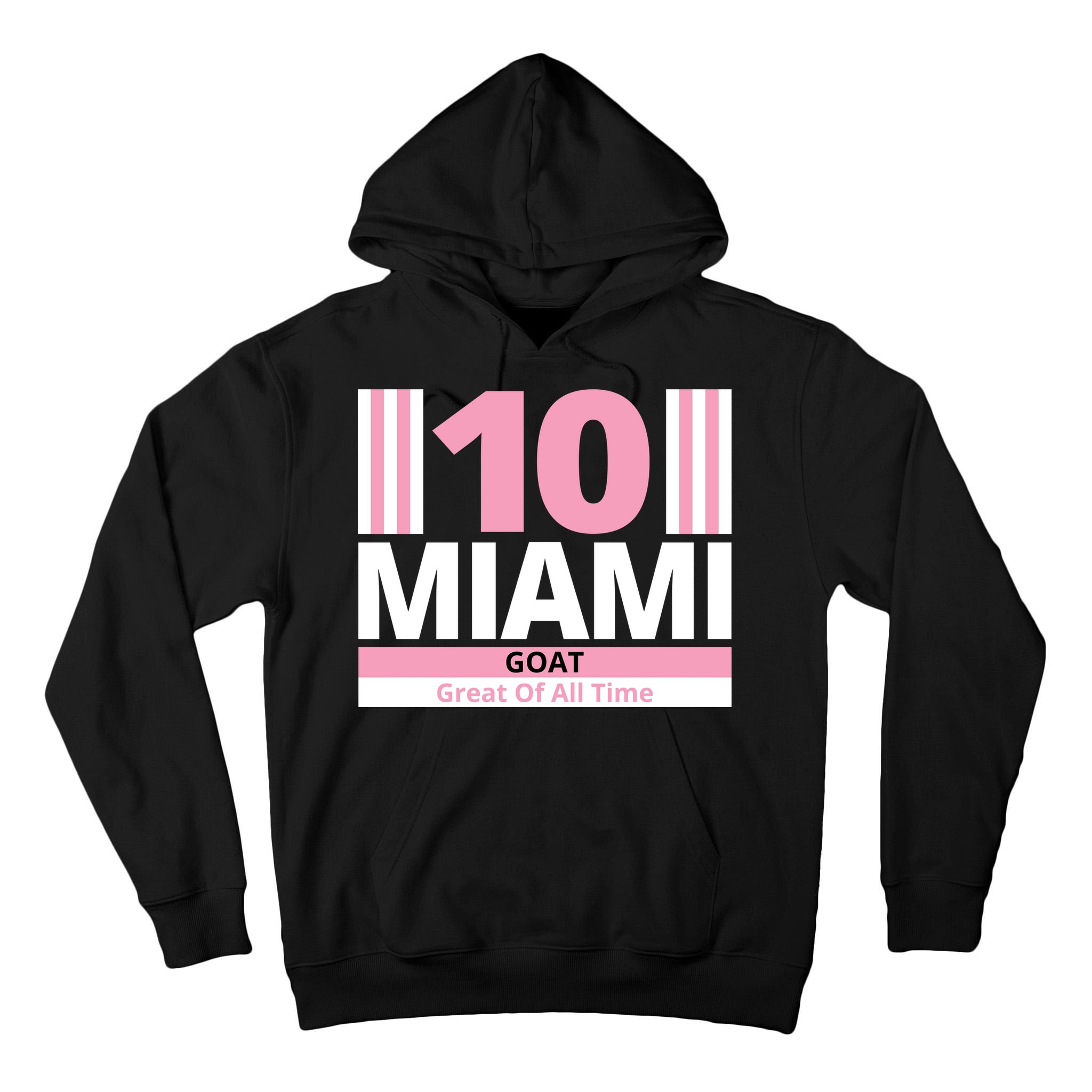 Miami 10 Goat Great Of All Time Tall Hoodie
